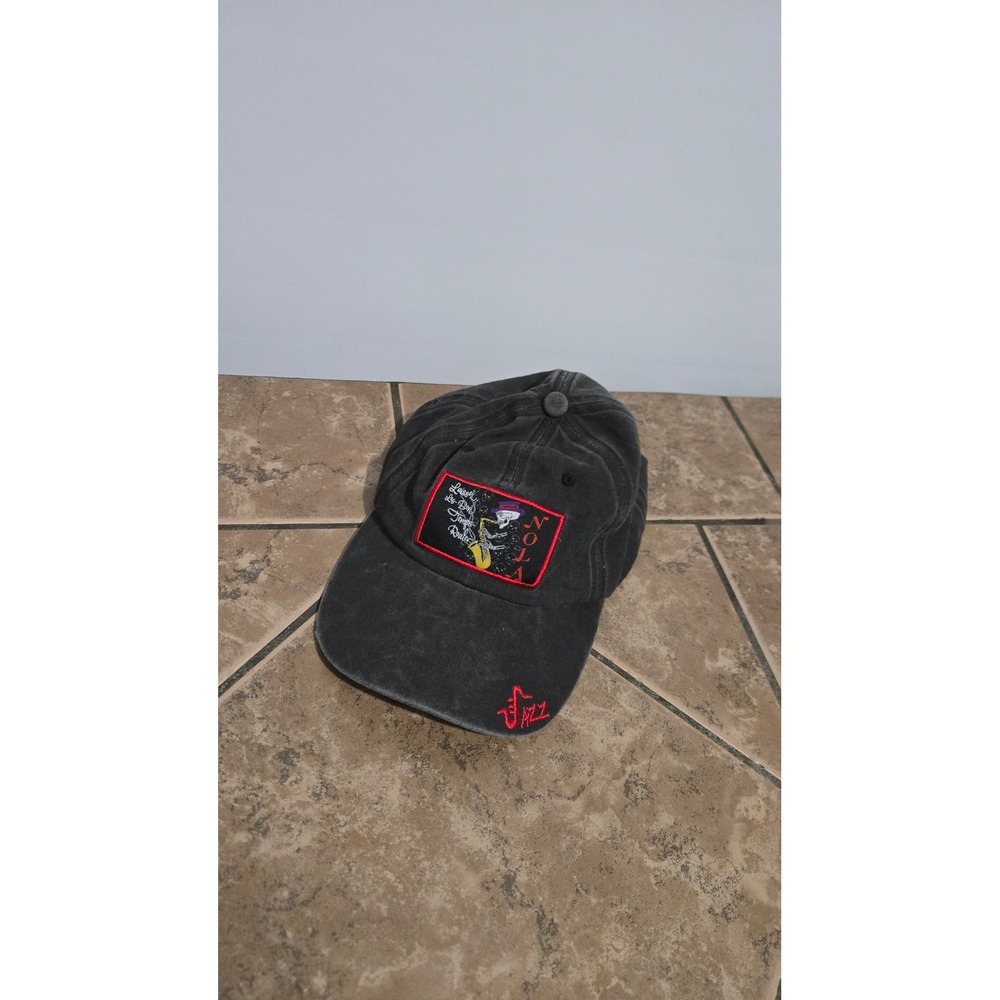 Nola Distress Black Jazz Baseball Cap